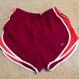 Red/orange Nike Dri Fit Shorts